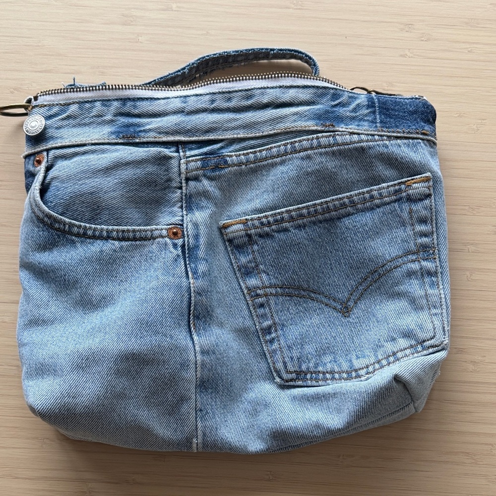 Vintage Levi's Light Blue Denim Pouch/ Clutch - Picture 3 of 3